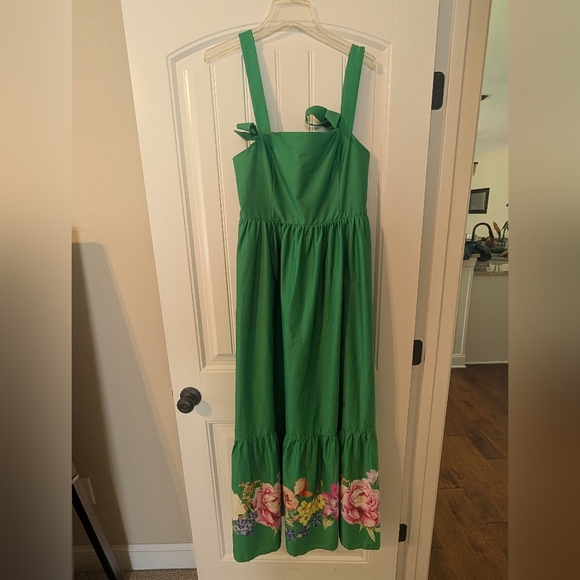 NWT Small Express Floral Square Neck Bow Back Tiered Maxi Dress - Picture 5 of 9
